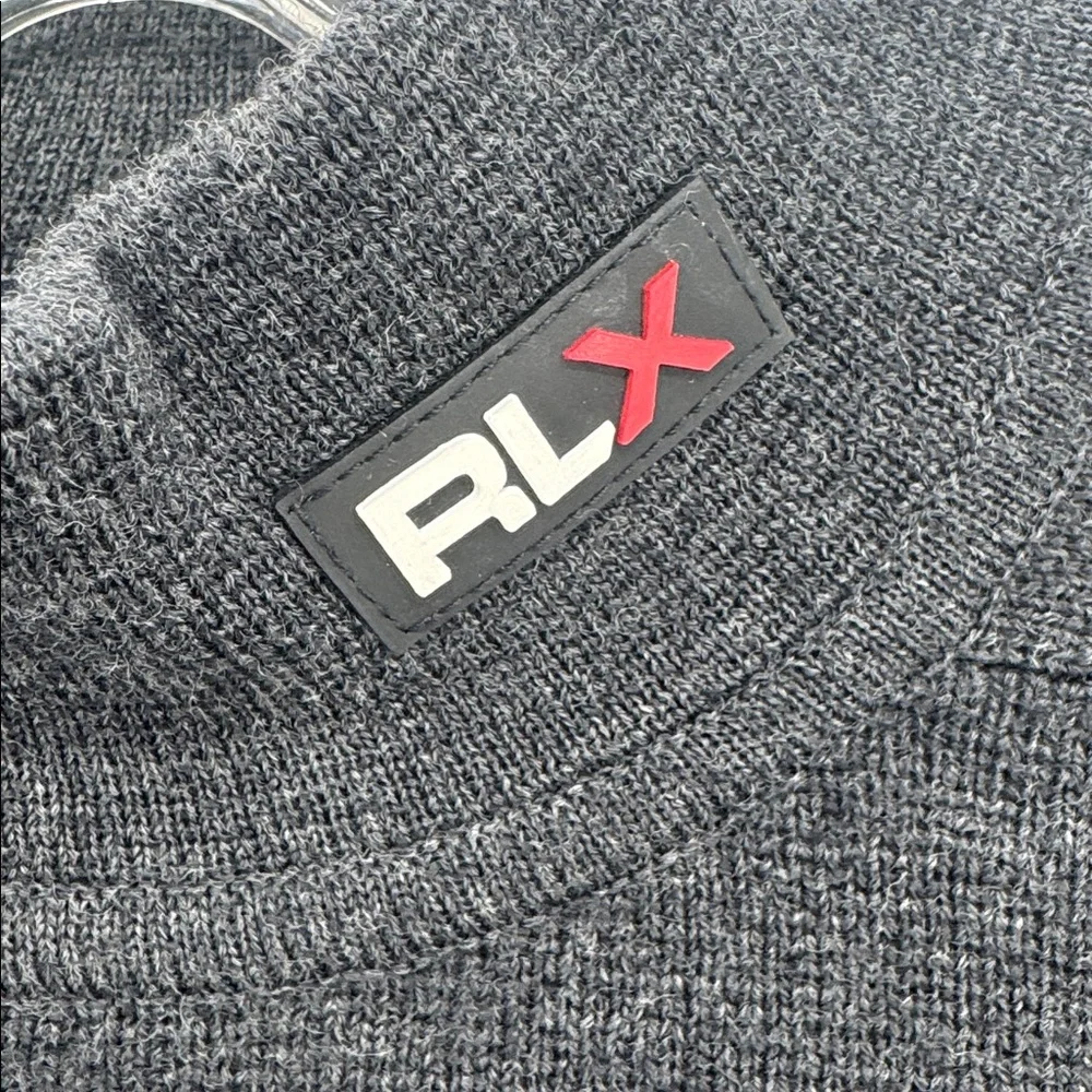 VTG POLO RALPH LAUREN SPORT RLX Technical Ski SWEATER, 100% Wool Dk Gray Large - Picture 3 of 11